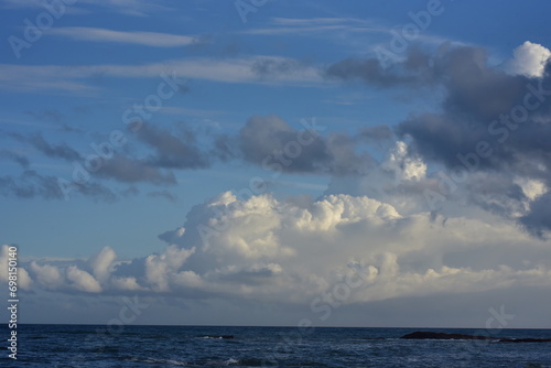 blue sky and clouds with beach view 