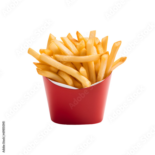 French Fries. Isolated on Transparent Background.