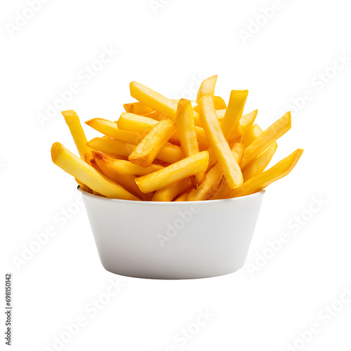 French Fries. Isolated on Transparent Background.