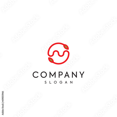 Leaf connection signal logo design timeless emblem brand identity logotype abstract minimalist monogram typography vector editable	