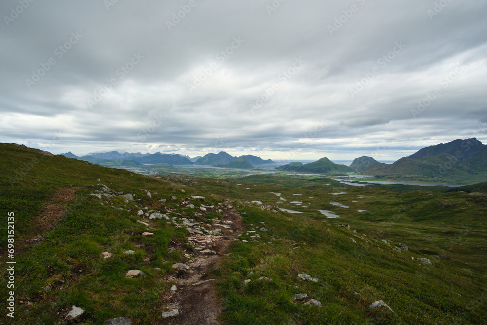 Hiking trail in the lofoten