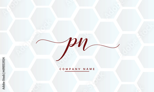 Obraz na płótnie PN, NP, P, N Abstract Letters Logo Monogram