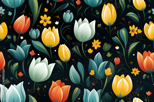 Seamless festive design pat...