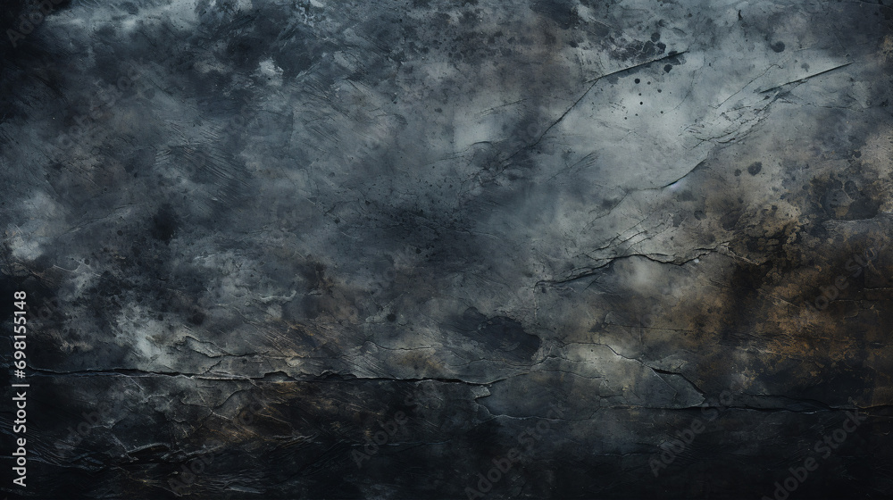 Explore the intimate details of a dark grunge textured wall in this captivating closeup.