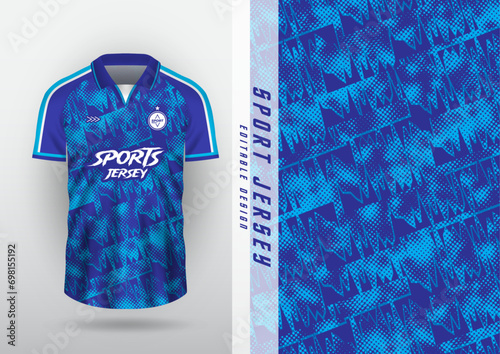 Background, sublimation pattern, outdoor sports, jersey, football, futsal, running, racing, exercise, pattern, halftone, pulse, blue
