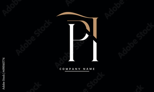PI, IP, P, I Abstract Letters Logo Monogram