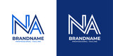 Letter NA Line Monogram Logo, suitable for business with NA or AN initials