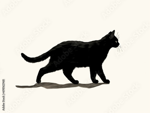 A black cat silhoutette illustration photo