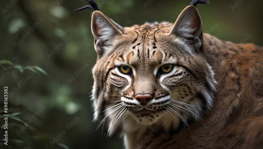 Close up of a lynx. Generative AI. Close up of a lynx. Generative AI.
