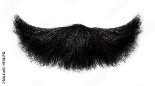 Black beard. Isolated on white background