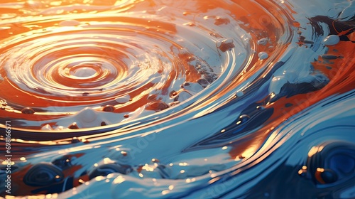 Swirling liquid patterns captivating , Generative ai.