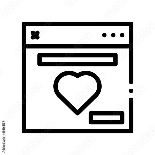 favourite line icon