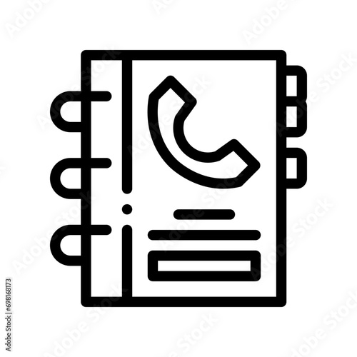 phone book line icon