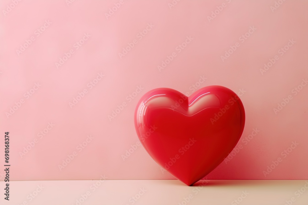 red heart on a pink background red heart on a pink background