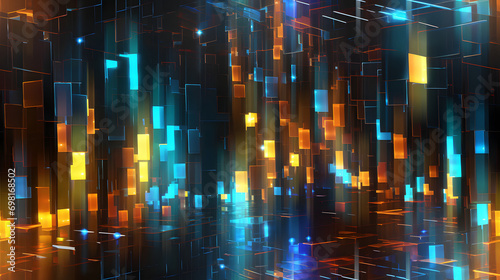 Digital Data Flow Backgroun...