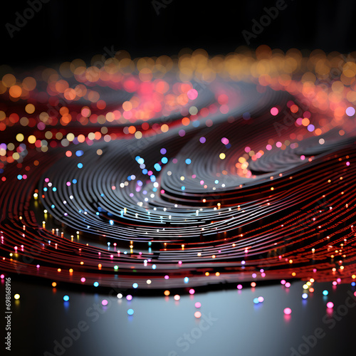 Digital Data Flow Backgroun...