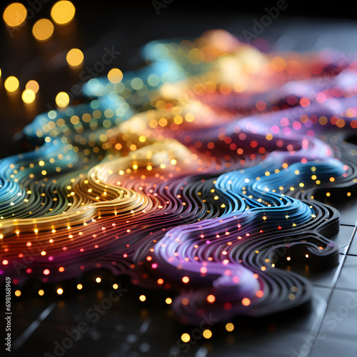 Digital Data Flow Backgroun...