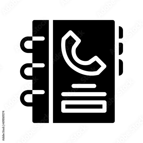 phone book glyph icon
