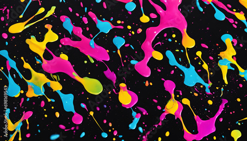 床に落ちて飛び散ったインク　素材　生成AI