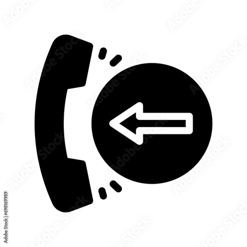 incoming call glyph icon