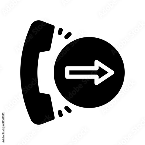 outgoing call glyph icon