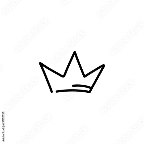 Doodle crown vector 