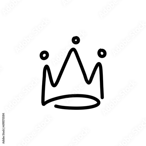 Doodle crown vector 