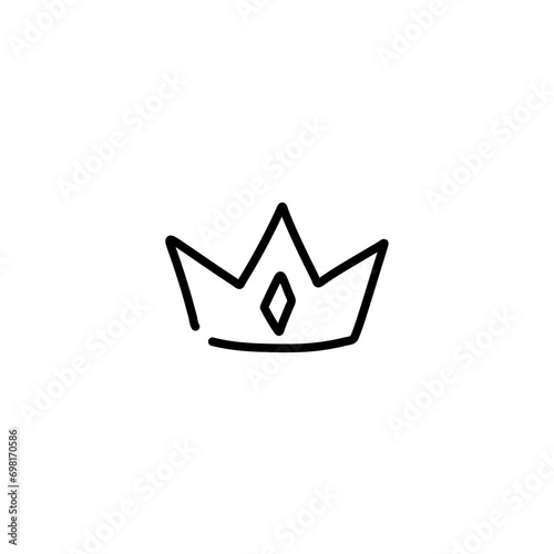 Doodle crown vector 