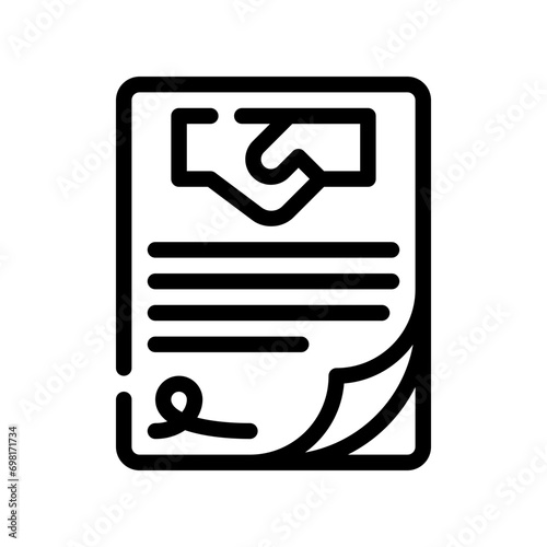 agreement line icon
