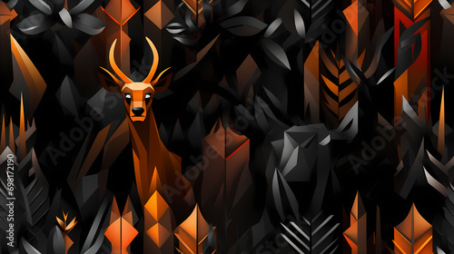 Wild animal wallpaper abstr...