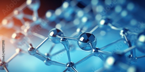 Glass model of molecule background