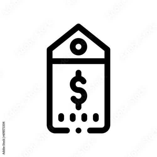 price tag line icon