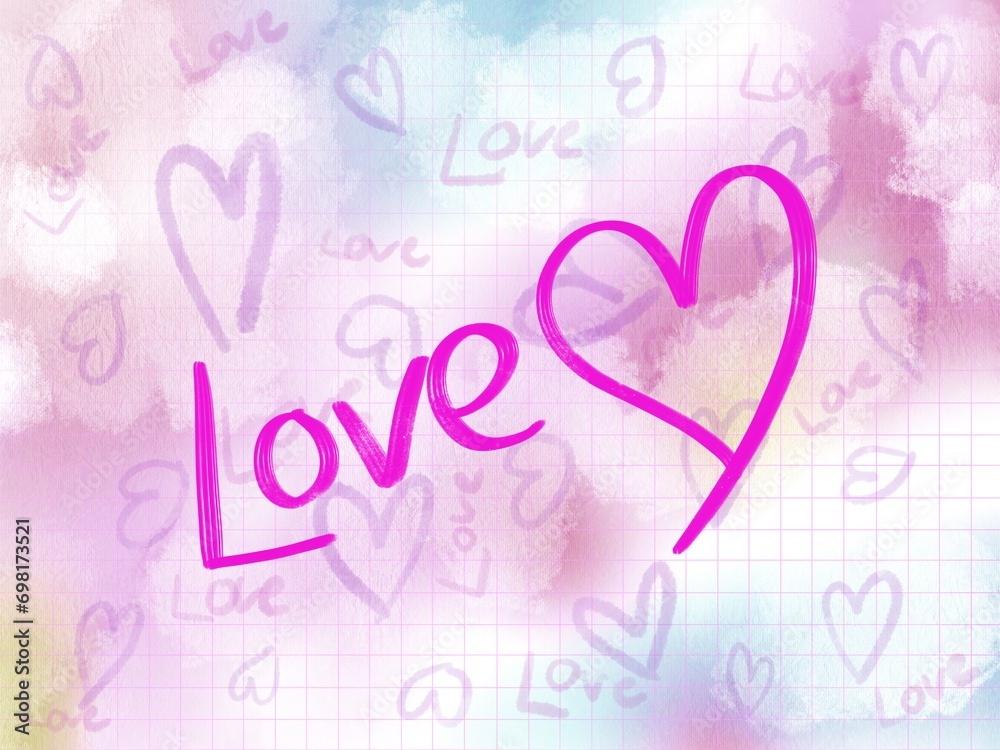 Love collecting Artwork bright designs backgrounds for Valentine’s Day