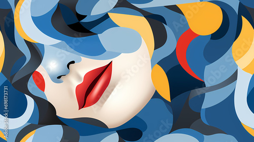 Abstract face of a beautifu...