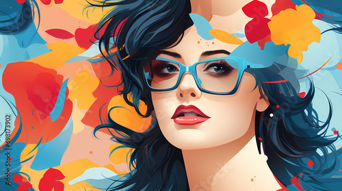 Abstract face of a beautifu...
