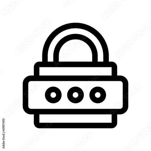 pin code line icon