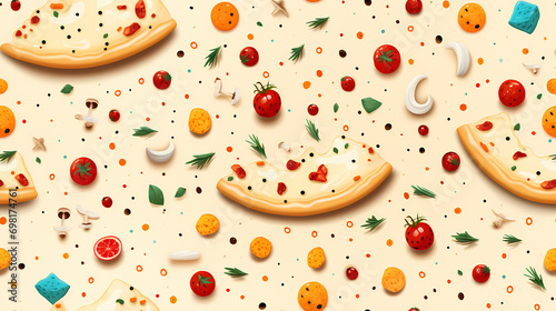 Funny seamless pattern with...