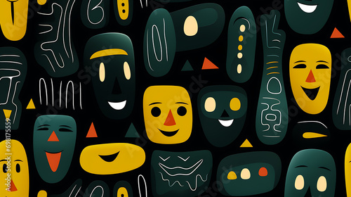 Seamless pattern with a smi...