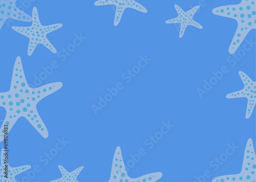 Stelle marine su sfondo azzurro