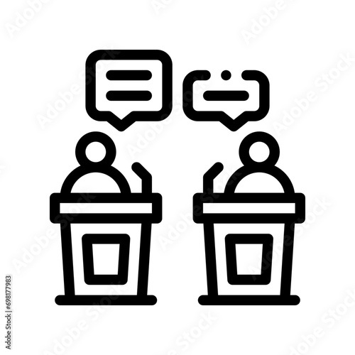 politics line icon