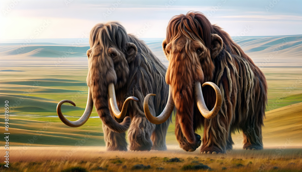 Woolly Mammoths in the Late Pleistocene Epoch Stock Photo | Adobe Stock