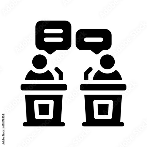 politics glyph icon