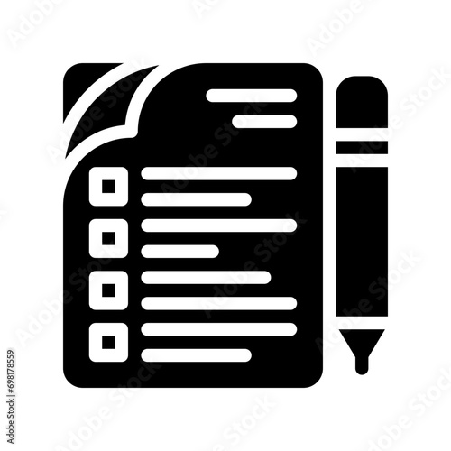 questionnaire glyph icon