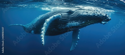 Blue ocean Humpback Whale story.