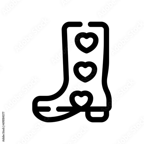 wellies line icon