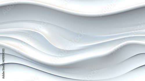 White light gypsum 3D interior seamless background, line wave wall