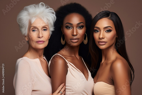 portrait of diverse beautiful women 