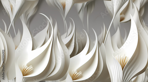 White light floral ornament...