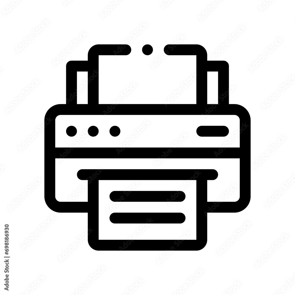 printer line icon printer line icon