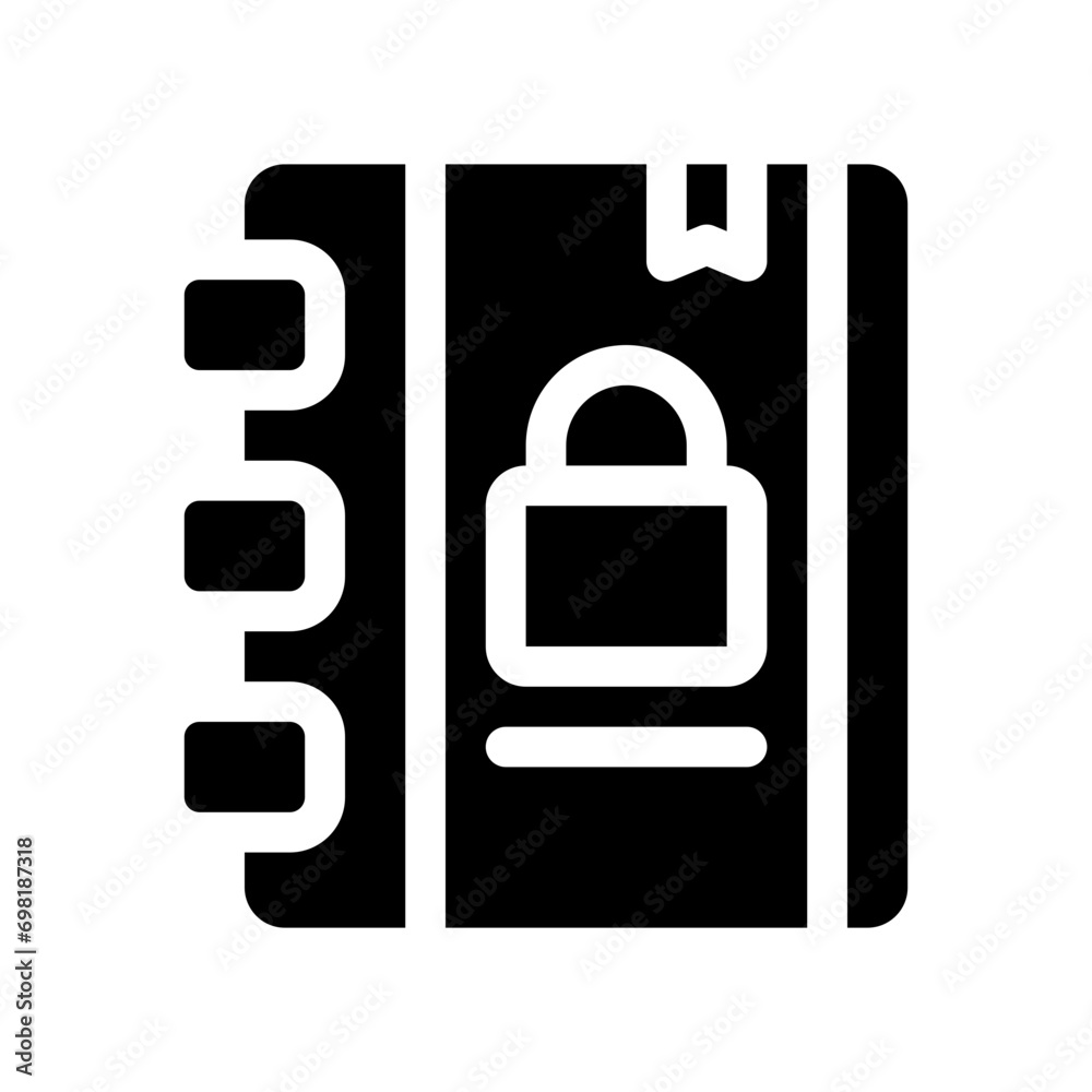 notepad glyph icon notepad glyph icon